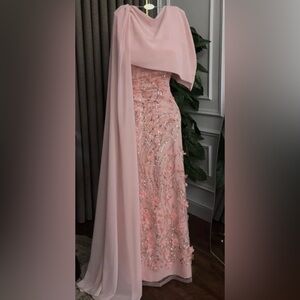 Elegant Pink Evening Gown